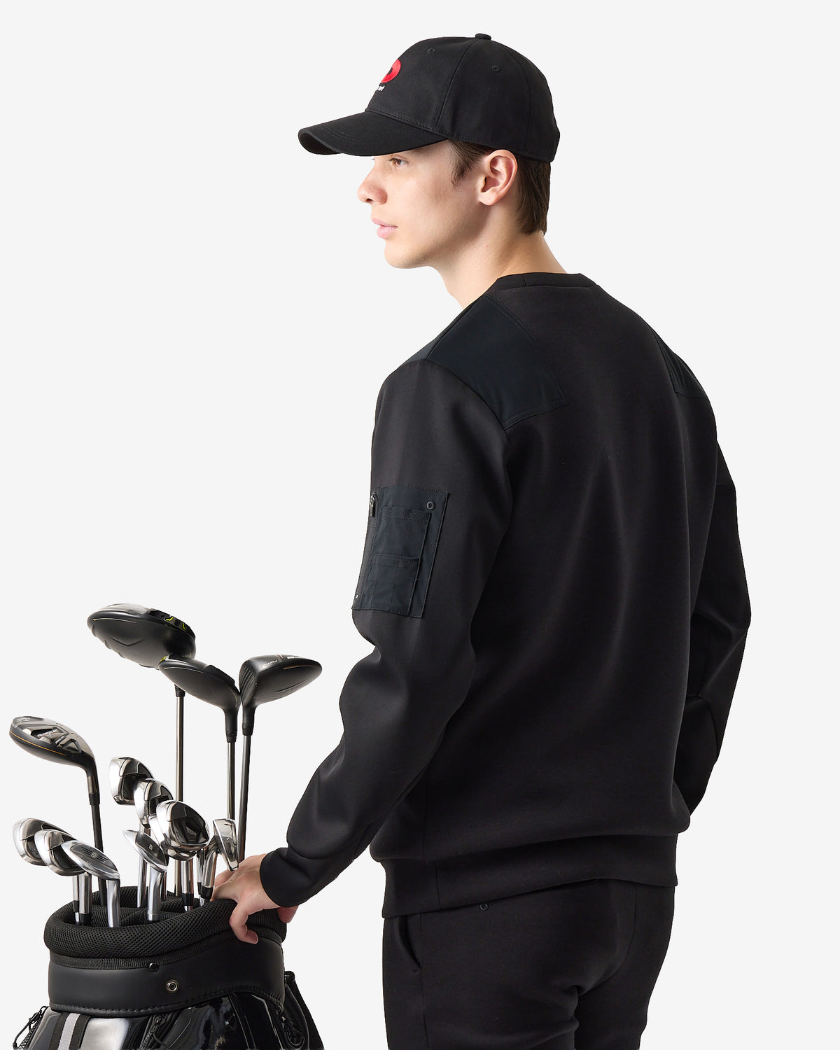 SHOULDER BLOCK CREW SWEAT