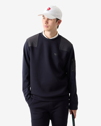 SHOULDER BLOCK CREW SWEAT