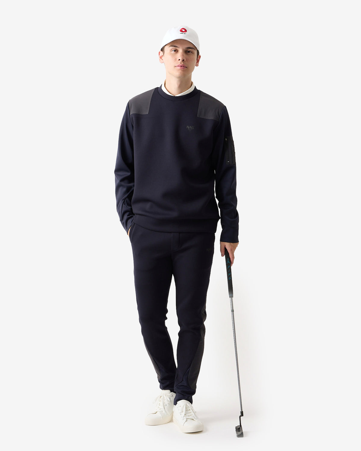 SHOULDER BLOCK CREW SWEAT