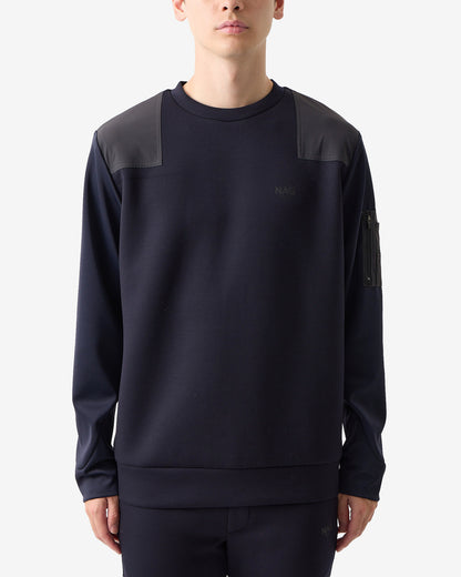 SHOULDER BLOCK CREW SWEAT