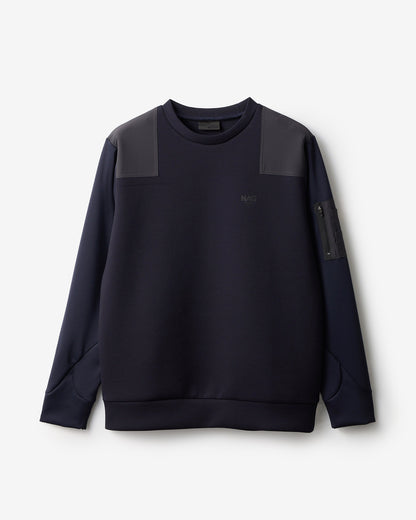 SHOULDER BLOCK CREW SWEAT