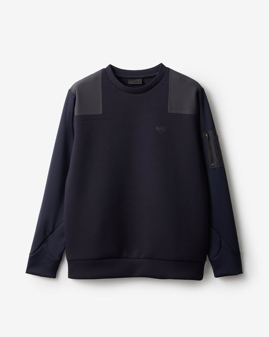 SHOULDER BLOCK CREW SWEAT