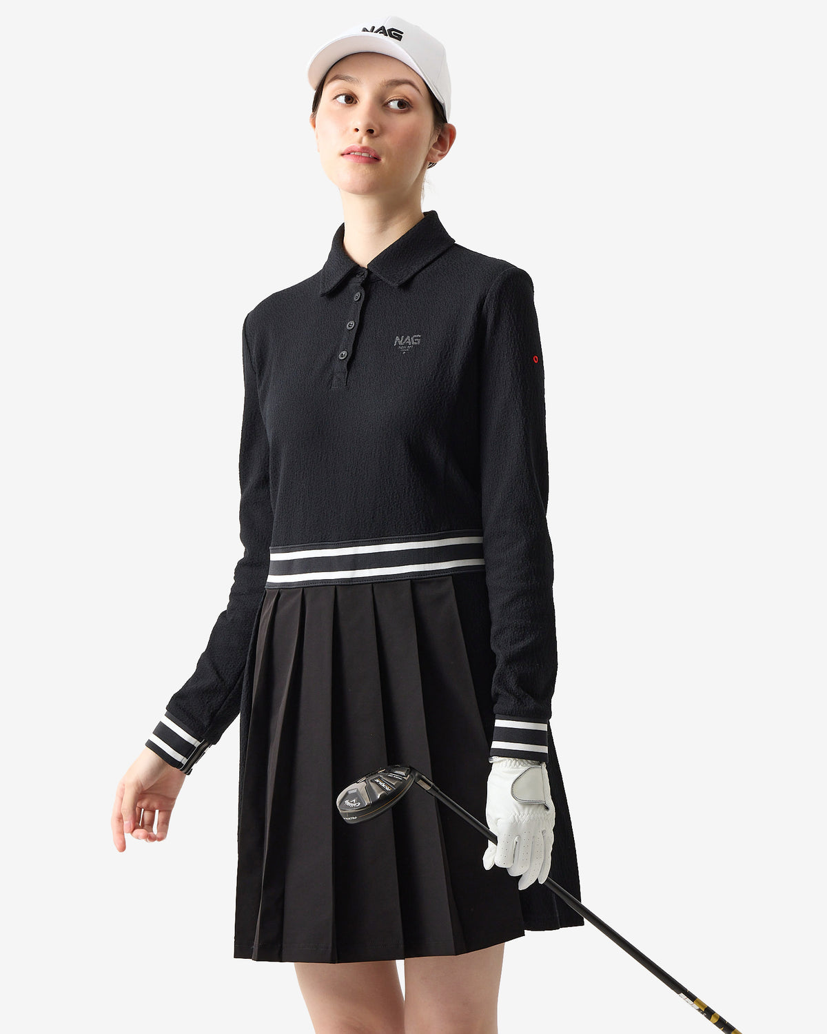 NAG PLEATED POLO DRESS