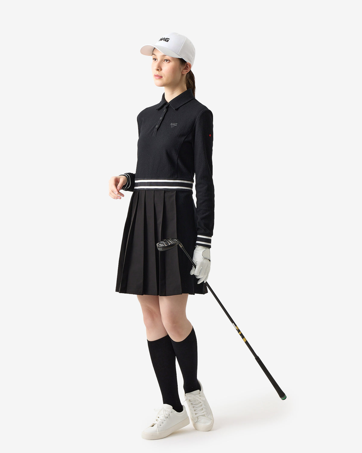 NAG PLEATED POLO DRESS