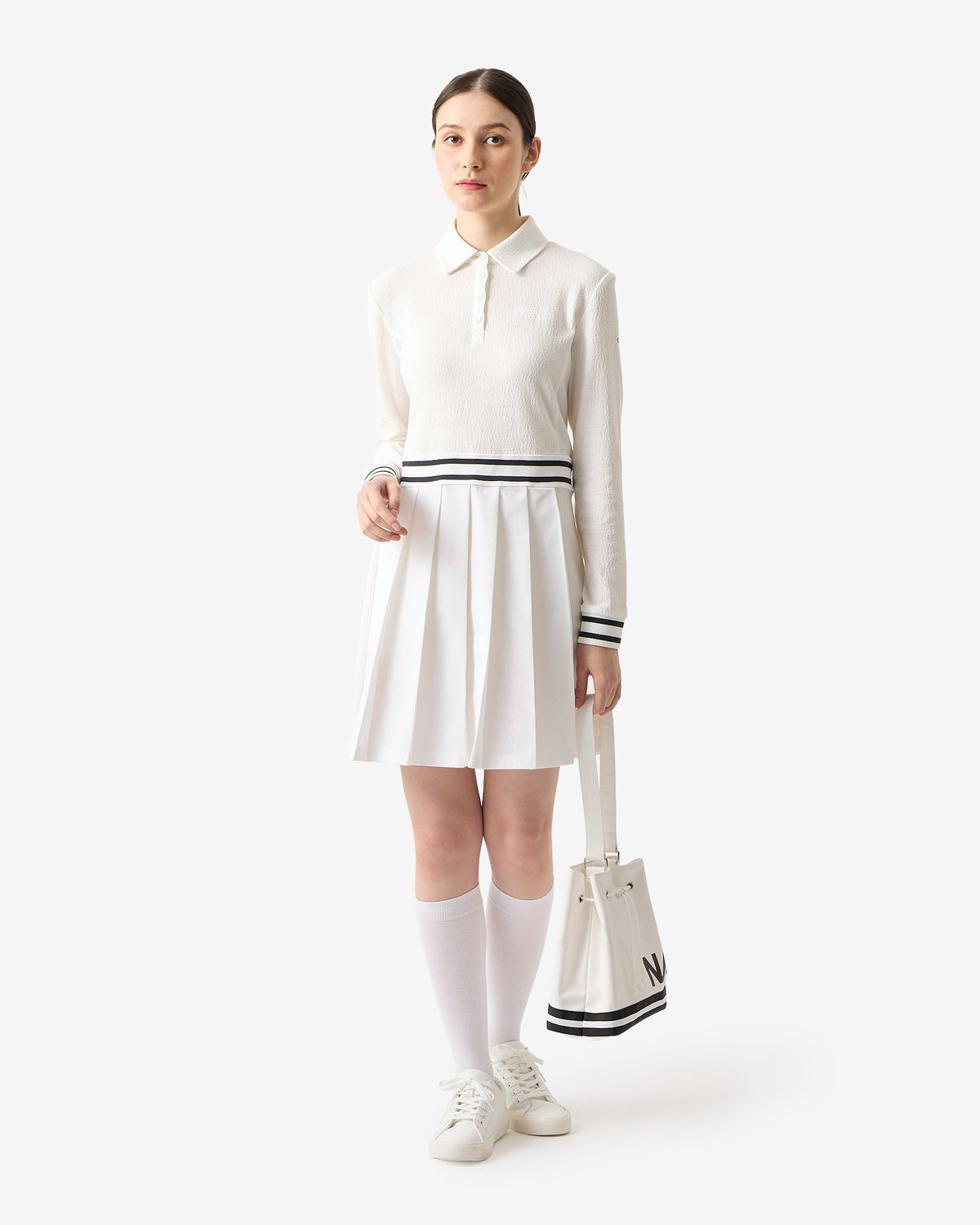 NAG PLEATED POLO DRESS