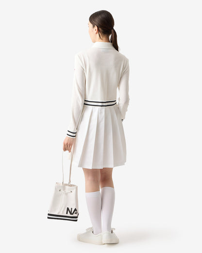 NAG PLEATED POLO DRESS