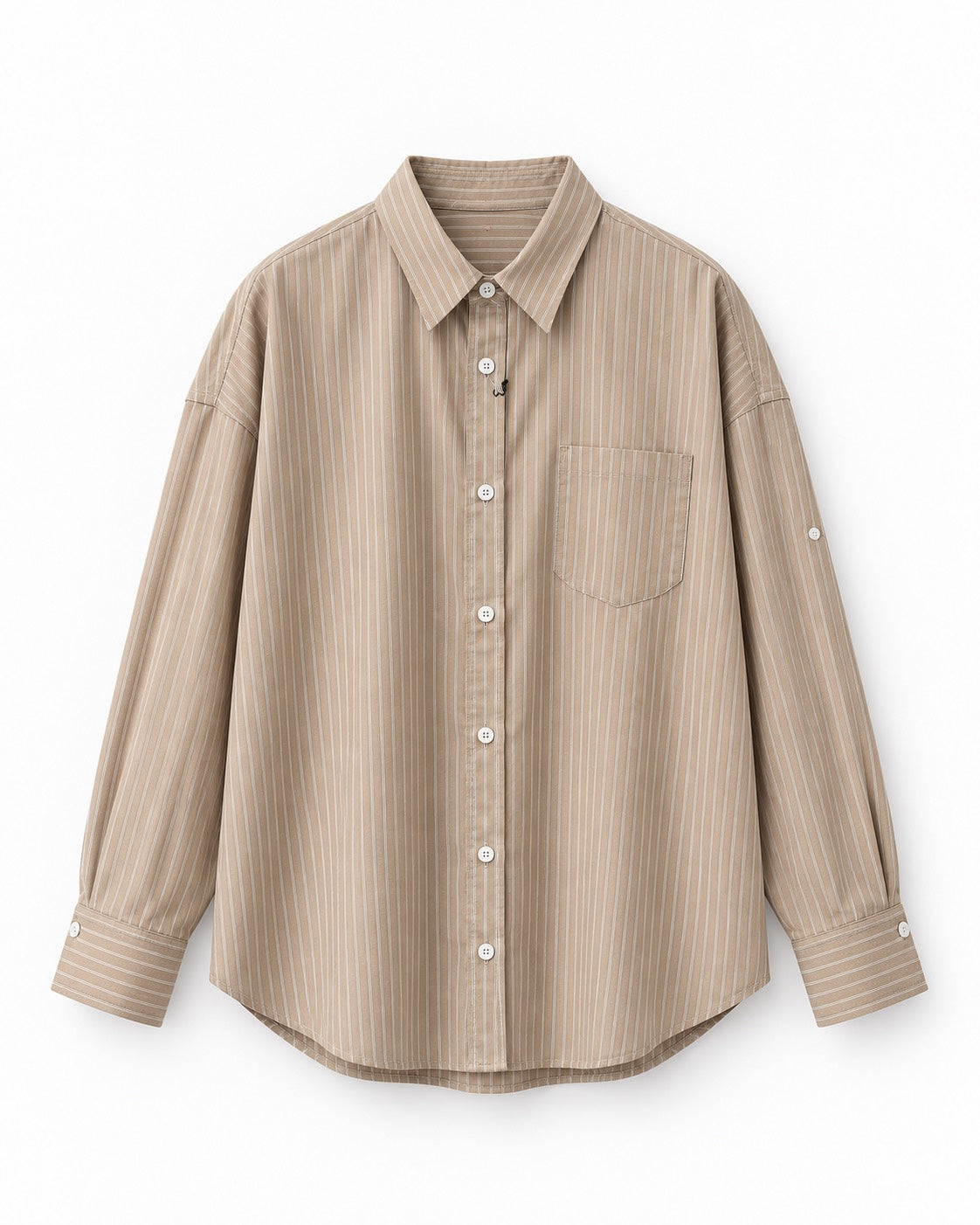 2WAY OVERSIZED WOMEN'S SHIRT STRIPE