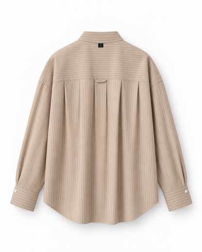 2WAY OVERSIZED WOMEN'S SHIRT STRIPE