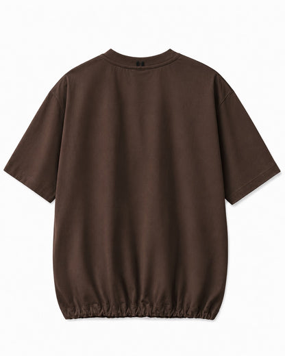 DRAWSTRING HEM POCKET TEE