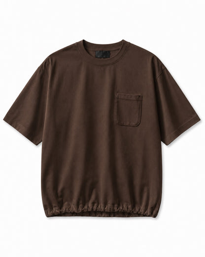 DRAWSTRING HEM POCKET TEE